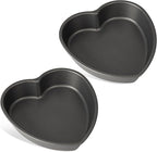 Tiawudi Heart Shaped Cake Pans, Large Baking Pan for Lovely Cakes, Nonstick Baking Molds, 9 Inch Cake Tins for Wedding, Birthday, Party & Family, Set of 2