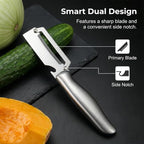Multi-Functional Vegetable Peeler for Kitchen, 2026 New Vegetable Peeler with Wooden Handle and Bottle Opener, 2 in 1 Stainless Steel Kitchen Tool for Fruit Apple Potato Pumpkin Slicer (mixed, 3PCS)