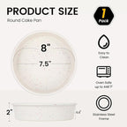 Vinino 8 Inch Silicone Round Cake Pan with Metal Reinforced Frame, Nonstick Silicone Springform Pan for Baking Suitable for Making Layers, Cheese & Chocolate Cakes
