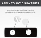 KitchenTour Dishwasher Magnet Clean Dirty Sign, Strong Magnet Clean Dirty Sign for Dishwasher, Farmhouse Wood Design Non-Scratch Dish Washer Indicator Kitchen Decor, Silver