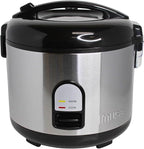 IMUSA 10cup Deluxe Stainless Steel Electric Rice Cooker with Steam Tray