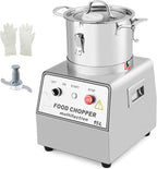 16 QT Commercial Electric Food Processor,1400W Stainless Steel Food&Vegetable Processors, Multi-Functional Chopper Meat Grinder Machine with Blade, Gloves, Brush, for Commercial Kitchens Restaurants