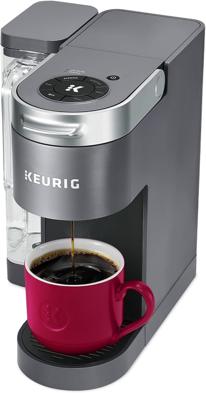 Keurig K-Supreme Single Serve K-Cup Pod Coffee Maker, MultiStream Technology, 4 Brew Sizes, 66oz Dual-Position Removable Reservoir, Gray