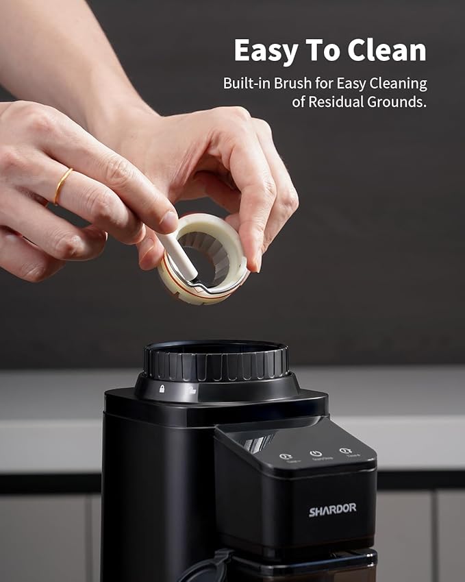 SHARDOR Professional Conical Burr Coffee Grinder, Coffee Bean Grinder with 48 Grind Settings for Espresso, Drip & French Press, Upgraded Anti-Static Technology, Precision Timer, Black