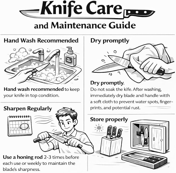 CAROTE 14 Pieces Knife Set with Block, Forged, High Carbon Stainless Steel Sharp Blade Block Knife Set, Dishwasher Safe Cutlery, Cream