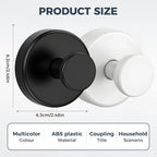 Suction Cup Hooks for Wreaths on Glass, 2025 New No Drill Suction Cup Hooks for Shower, Wreath Hanger Holder for Front Door, Upgraded Towel Hooks for Window Bathroom Mirrors (2, White)
