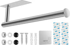 2nd Gen Paper Towel Holder Under Cabinet No Drilling, [More Sturdy] Self Adhesive or Drilling Paper Towel Holder Wall Mount for Kitchen, RV, [Fit Mega Paper Towel Roll] SUS304 Stainless Steel