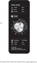 Midea Equipment 1025F0A Countertop Commercial Microwave Oven with Dial, 1000W, Stainless Steel, .9 CuFt