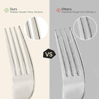 HIKAA 20-Piece Silverware Set for 4, 18/10 stainless Steel Flatware Set, Mirror Polished Cutlery Set, Dishwasher Safe Utensils for Home, Restaurant, Wedding Gift