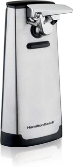Hamilton Beach Extra-Tall Electric Automatic Can Opener with Easy-Clean Detachable Cutting Lever, Cord Storage, Knife Sharpener, Brushed Stainless Steel (76700)