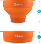 The Original Salbree Collapsible Silicone Microwave Popcorn Popper Maker Machine, Microwavable Bowl Holds 16 Cups, Uses Hot Air and Oil Always Optional - The Most Colors Available (Orange)