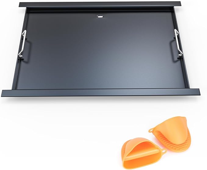 16517 Full-Size Griddle Insert for Bull 30" 4 Burner Grill Angus 47628 47629 Outlaw 26038 26039,Bull Premium Grill 18248 18249,Non-stick Carbon Steel Flat Top Cooking Plate Replacement for Bull 65073