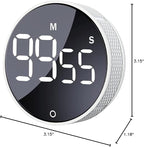 AVINIA Digital Kitchen Timers, Visual timers Large LED Display Magnetic Countdown Countup Timer for Classroom Cooking Fitness Baking Studying Teaching, Easy for Kids and Seniors White