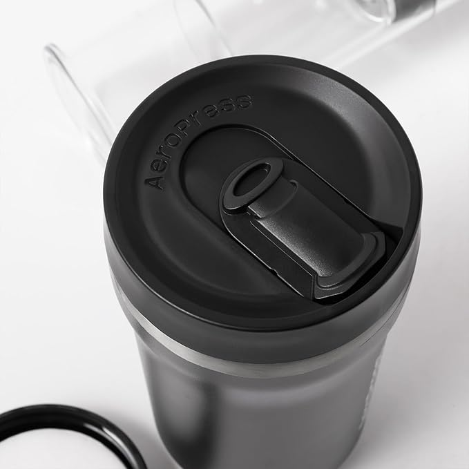 AeroPress Go Plus, Small Portable Coffee Maker Kit, Travel, Camping & Office, All-in-One French Press, Pour-Over & Espresso Style Manual Brewer, 2 Min Brew for Less Bitterness, More Flavor, Black