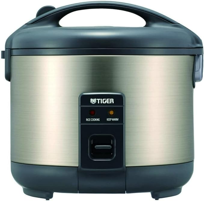 Tiger JNP-S55U 3-Cup Capacity White Rice Cooker with Non-Stick Inner Pot, Spatula and Measuring Cup, Keep Warm Setting Upto12 hours (Urban Satin)
