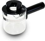 4 Cup Espresso Glass Coffee Pot Replacement-Espresso Accessories Compatible with IMUSA, Hamilton Beach, Mr.Coffee, Breville, UNIVEN Espresso Machine,Black handle