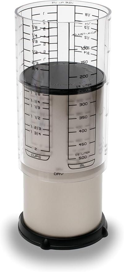 KitchenArt Professional Series 2 Cup Adjust-A-Cup, Champagne Satin, Adjustable, 1/8 to 2-Cup