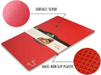 Cutting Board Mats Flexible Plastic Colored Mats with Food Icons, Fotouzy BPA-Free, Non-Porous, Anti-skid back and Dishwasher Safe, Set of 7+1 8 Pieces