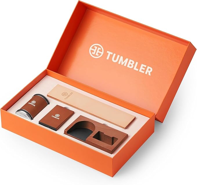 Tumbler Rolling Knife Sharpener Starter Set - Knife Sharpening Made Easy - Ultimate Gift for Father's Day