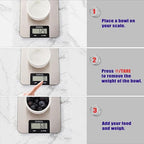 Food Kitchen Scale High-Precision Digital Scale Accurate Weighing for Baking & Cooking Enthusiasts(Shiny Black)
