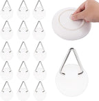 30pcs Adhesive Wall Plate Hangers, Invisible Vertical Plate Holders for Display 0.83 Inch Strong Adhesion Picture Hangers for Decoration Wall Art