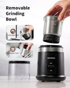 SHARDOR One Touch Coffee Grinder Electric, Spice, Herb, For Coffee Bean Spices and Seeds with 1 Removable Stainless Steel Bowl, Dry Grinder, Black