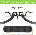 6PCS Cord Organizer for Appliances, Upgraded Kitchen Appliance Cord Wrap, Cord Holder Stick on Pressure Cooker, Coffee Maker, Air Fryer and Blender(3 Black + 3 White)