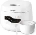 Joydeem Ceramic Rice Cooker FD20S-W, 4 Cups Uncooked Rice Cookers with Pure Ceramic Inner Pot, 24h Dealy Start, 2L, White