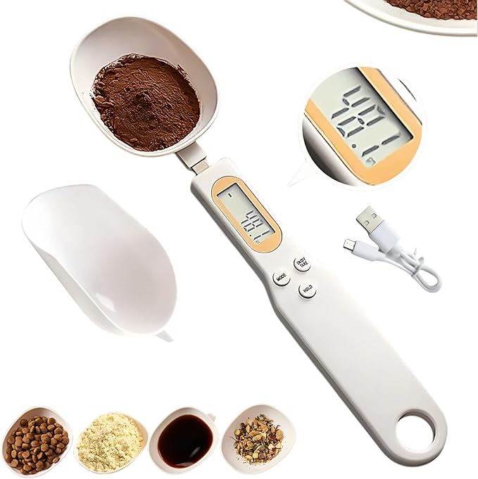 Digital Measuring Spoon Electronic Scale Spoon Weighing for Food Coffee Powder Tea Ingredients Spice Baking Kitchen Gram Measuring Spoons High Precision 0.1g