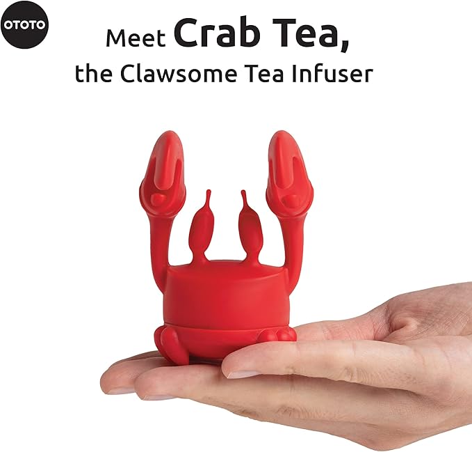 NEW!!! Crab Tea Infuser by OTOTO - Cute Tea Infuser, Tea Accessories For Tea Lovers, Kitchen Accessories, Funny Gifts, Tea Infusers Loose Tea, Leaf Tea Steeper, Tea Diffuser 1 Size