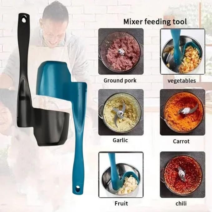 Generic 1pcs/2pcs/4pcs Rotating Spatula compatible with Thermomix TM6/TM31/TM5 Portioning Food Processor Kitchen Accessories Cooking Tool (type A black 1pc)