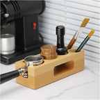 Walnut Wood Coffee Filter Holder, Espresso Tamper Mat Stand, Coffee Maker Support Base Rack, Barista Accessories(Equipped with motor handle)