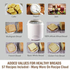 KITCHENARM 19-in-1 HANDY Bread Machine with Homemade Cycle and Gluten Free Setting - Beginner Friendly 2LB 1.5LB 1LB White Bread Maker Machine with Recipes and Delay Timer
