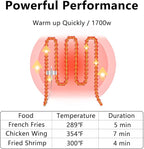 Deep Fryer with Basket, 1700w 9.1Qt Oil Tank/ 4Qt Basket, Stainless Steel Countertop Electric Fryer for Home and Commercial Use, Oil Fryer with Temperature Control and Double Overheat Protection