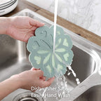Set of 4 Silicone Trivet Mat - Hot Pot Holder Hot Pads for Table & Countertop - Trivet for Hot Dishes - Non-Slip & Heat Resistant Modern Kitchen Hot Pads for Pots & Pans, Turquoise
