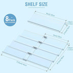 Suneerplay Spice Drawer Organizer 8 Tier, Acrylic Seasoning Organizer Rack, Clear Spice Rack Tray, Kitchen Seasoning Jars Drawers Insert (Jars Not Included/Expandable From 9" to 18")