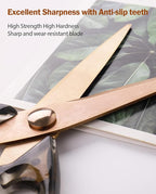 Kitchen Scissors All Purpose, ARCHIKING Kitchen Shears Cooking Scissor, Meat&Poultry Shears,Acrylic Handle Stainless Steel Utility Scissors with Comfort Grip Everyday Use (Brown)