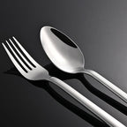KINGSTONE 30 Pieces Silverware Set, Flatware Cutlery Set for 6, 18/10 Stainless Steel Silverware Utensils Minimalist Design Dishwasher Safe