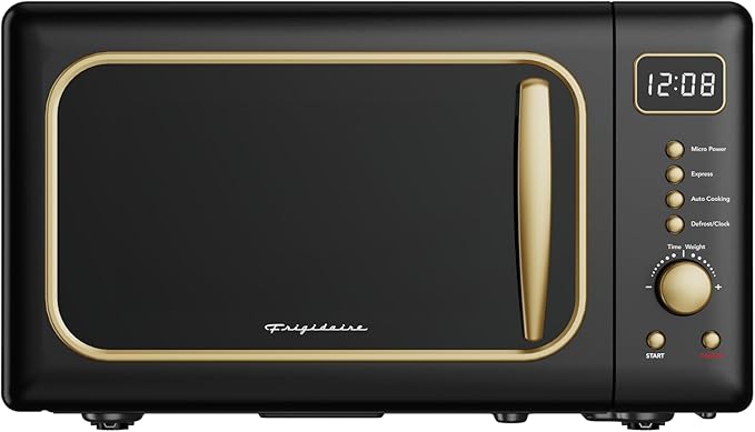 FRIGIDAIRE EMW788RETRO 0.7 cu. ft. Retro Microwave, Black-Gold