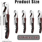 Wine Keys Opener,Stainless wine bottle opener for Home Office Kitchen Restaurant Bar Applications (12, Wine red)