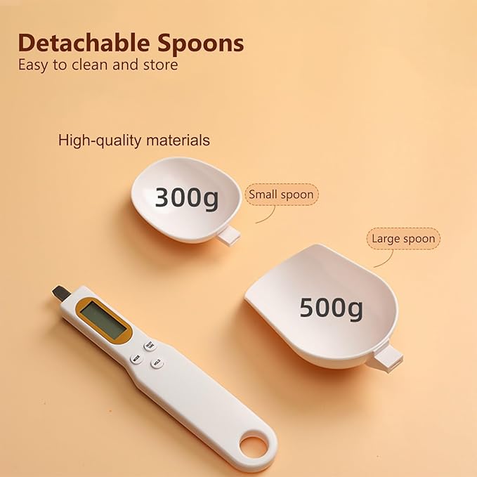 Digital Measuring Spoon Electronic Scale Spoon Weighing for Food Coffee Powder Tea Ingredients Spice Baking Kitchen Gram Measuring Spoons High Precision 0.1g