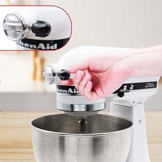 Hub Attachment Cap & Fixing Attachment Screw Compatible with KitchenAid 4.5&5 Quart Tilt-Head Stand Mixers