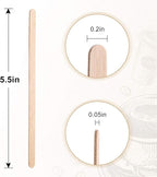 Wooden Coffee Stirrers 5.5" Coffee Stir Sticks 1000 Pcs, Natural Birch Round End Thick Birch Wood Eco-Friendly， Suitable for Coffee, Cocktail and Hot Drinks