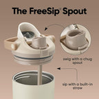 Owala FreeSip Sway - Stainless Steel - 40-oz. - Tan (Lightly Toasted)