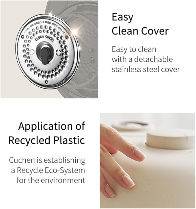 [CUCHEN] CRH-TWK1040WUS | Induction Heating Dual Pressure Rice Cooker 10 Cup (Uncooked) | Non-stick Coating | Stainless Cover | High/Non-Pressure | Easy Open Handle | Auto Steam Clean | Made in Korea