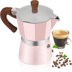 Aluminum 12 Cup 600ml Moka Pot Express Coffee Maker Stovetop Espresso Colorful Coffeemaker Italian Classic Style Brewing Greca Cafe Mocha Machine for Cafeteras Lover Camping Travel and Home Use 20oz