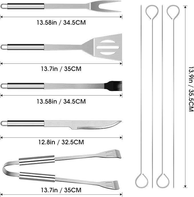 BBQ Utensil Set Stainless Steel Professional Barbecue Accessories Grill Tool with Bag Easy to Carry