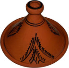 Treasures Of Morocco Cooking Tagine, Large 100%, Handmade, 12 inches, Brown, Clay, Round, Dishwasher Safe, Traditional