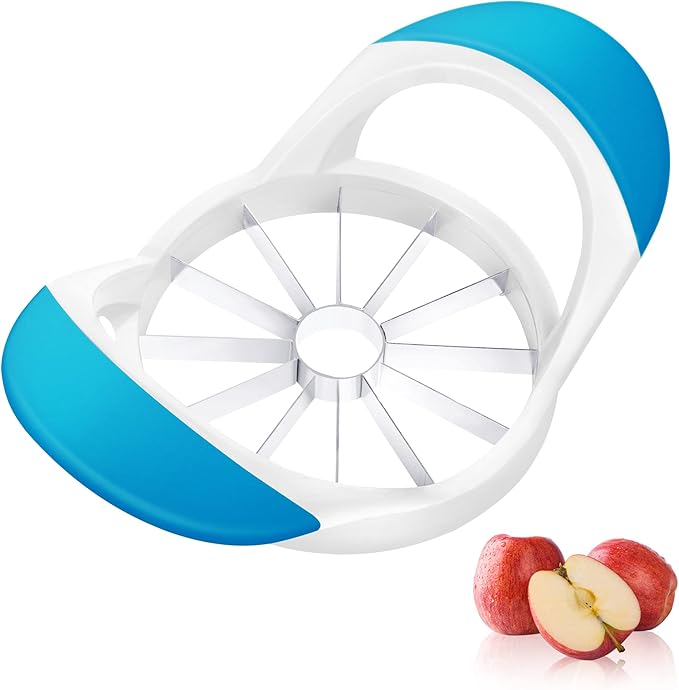 Supercenter Apple Cutter, Apple Corer and Slicer - Stainless Steel Apple Corer - 4.72 Inch Apple Slicer Tool with 12 Super Sharp Blades, lightweight Apple Slicer and Corer with Anti-slip Handle