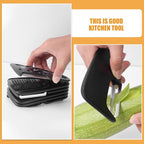 Multi-functional Kitchen Gadgets Set with Vegetable Peeler, Cheese Grater, Garlic Grinder, and Pizza Cutter – Stainless Steel Tools for Food Preparation and Cooking, for Home